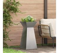vidaXL Vaso a Pilastro 2 pz Argento 35 x 35 x 73 cm Acciaio Inox