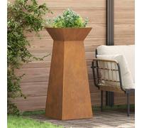 vidaXL Vaso a Pilastro Argento 40 x 40 x 100 cm Acciaio