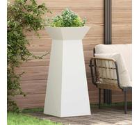 vidaXL Vaso a Pilastro Bianco 40 x 40 x 100 cm Acciaio