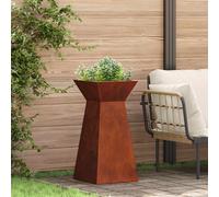 vidaXL Vaso a Pilastro Ruggine 35 x 35 x 73 cm