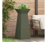 vidaXL Vaso a Pilastro Verde Oliva 40 x 40 x 100 cm
