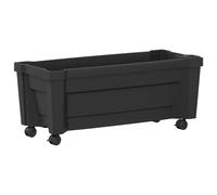 vidaXL Vaso Calypso con Ruote Antracite 79 x 35 x 33 cm PP
