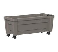vidaXL Vaso Calypso con Ruote Grigio 79 x 35 x 33 cm PP