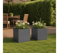vidaXL Vaso da giardino 2 pz Antracite 35 x 35 x 35 cm