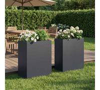 vidaXL Vaso da giardino 2 pz Antracite 40 x 20 x 40 cm