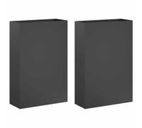 Vaso da giardino 2 pz Antracite 40 x 20 x 75 cm