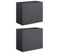 vidaXL Vaso da giardino 2 pz Antracite 60 x 30 x 50 cm