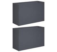 vidaXL Vaso da giardino 2 pz Antracite 80 x 30 x 40 cm