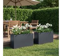 vidaXL Vaso da giardino 2 pz Antracite 80 x 30 x 40 cm