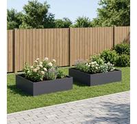 vidaXL Vaso da giardino 2 pz Antracite 80 x 80 x 30 cm