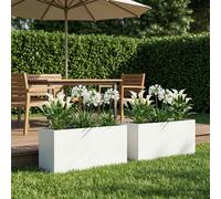 vidaXL Vaso da giardino 2 pz Bianco 100 x 30 x 40 cm