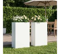 vidaXL Vaso da giardino 2 pz Bianco 50 x 20 x 75 cm