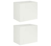Vaso da giardino 2 pz Bianco 50 x 40 x 50 cm
