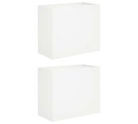 vidaXL Vaso da giardino 2 pz Bianco 60 x 30 x 50 cm