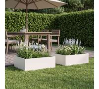 vidaXL Vaso da giardino 2 pz Bianco 60 x 60 x 20 cm