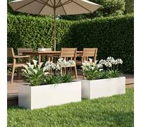 vidaXL Vaso da giardino 2 pz Bianco 80 x 30 x 30 cm