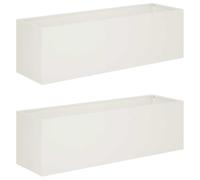 vidaXL Vaso da giardino 2 pz Bianco 80 x 30 x 30 cm