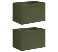Vaso da giardino 2 pz Verde Oliva 60 x 40 x 40 cm