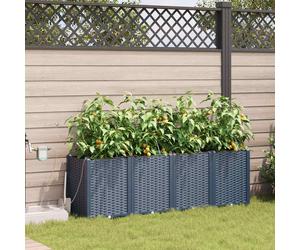 vidaXL Vaso da giardino 4 pz Grigio 160 x 40 x 52 cm PP