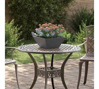 vidaXL Set da 5 vasi da Giardino in Metallo Nero Opaco 35 x 15 cm, Design Moderno e Quadrato. Struttura in Acciaio, Richiede Montaggio con Un cacciavite. Perfetti per Giardini e terrazze.