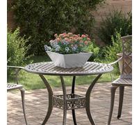 vidaXL Vaso da giardino 5 pz Argento 35 x 35 x 15 cm Acciaio Inox