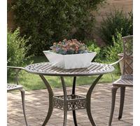 vidaXL Vaso da giardino 5 pz Argento 40 x 40 x 15 cm Acciaio Inox