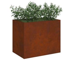vidaXL Vaso da Giardino Acciaio Resistente alle intemperie, Giardino e Terrazza, Vaso Moderno per Esterni, Secchio Metallico, Decorativo, per Balcone e Patio