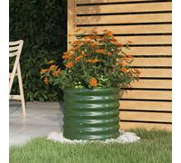 vidaXL Vaso da Giardino Acciaio Verniciato a Polvere 40x40x36 cm Verde