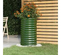 vidaXL Vaso da Giardino Acciaio Zincato 40x40x68 cm Verde