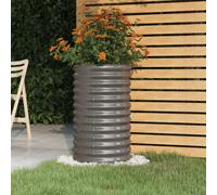 vidaXL Vaso da Giardino Acciaio Zincato 40x40x68cm Grigio