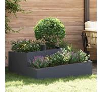 vidaXL Vaso da Giardino Antracite 100 x 100 x 50 cm, Fioriera in Metallo Moderna per Esterni, Decorativa, per Giardino e terrazza, Accessori per Patio, Stile Contemporaneo