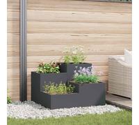 vidaXL Vaso da giardino Antracite 80 x 80 x 60 cm Acciaio