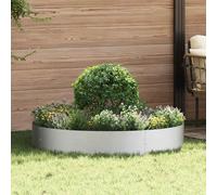 vidaXL Vaso da giardino Argento 120 x 120 x 20 cm Acciaio zincato
