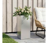 vidaXL Vaso da giardino Argento 20 x 20 x 40 cm Acciaio zincato