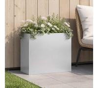 vidaXL Vaso da giardino Argento 50 x 20 x 40 cm Acciaio zincato