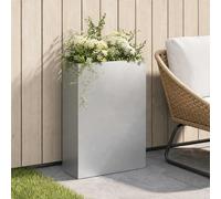 vidaXL Vaso da giardino Argento 50 x 20 x 75 cm Acciaio Inox
