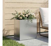 vidaXL Vaso da giardino Argento 50 x 30 x 50 cm Acciaio zincato