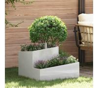 vidaXL Vaso da giardino Argento 60 x 60 x 50 cm Acciaio inossidabile