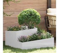 vidaXL Vaso da giardino Argento 80 x 80 x 50 cm Acciaio zincato