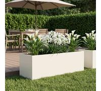 vidaXL Vaso da giardino Bianco 100 x 30 x 30 cm