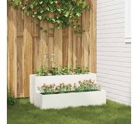 vidaXL Vaso da giardino Bianco 100 x 60 x 45 cm