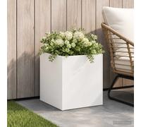 vidaXL Vaso da giardino Bianco 25 x 25 x 25 cm
