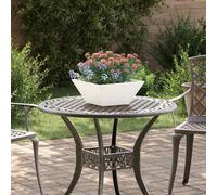 vidaXL Vaso da giardino Bianco 35 x 35 x 15 cm