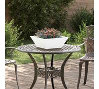 vidaXL Vaso da giardino Bianco 40 x 40 x 15 cm