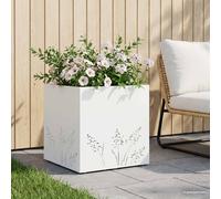 vidaXL Vaso da giardino Bianco 50 x 50 x 49 cm