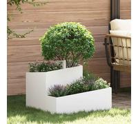 vidaXL Vaso da giardino Bianco 60 x 60 x 50 cm
