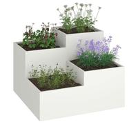 vidaXL Fioriera da giardino - Contenitore in acciaio laminato a freddo per esterni 80x80x60 cm