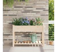 vidaXL Vaso da giardino con lo scaffale Beige 115 x 59 x 76.5 cm