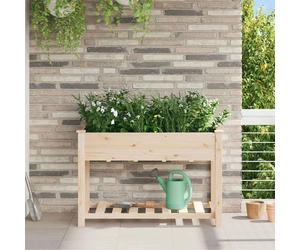 vidaXL Vaso da giardino con lo scaffale Beige 115 x 59 x 76,5 cm