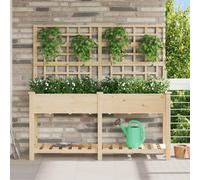 vidaXL Grande fioriera rettangolare | Moderno legno di pino massiccio per interni ed esterni 161 x 46 152,5 cm